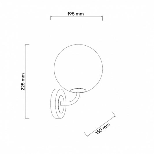 TALIA 44 ZIDNA LAMPA 1*G9 BAKAR/CRNA