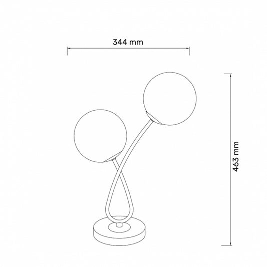TALIA 47 STONA LAMPA 2*G9 CRNA/BAKAR