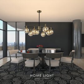 TALIA 5 LUSTER 8*G9 CRNA/BAKAR