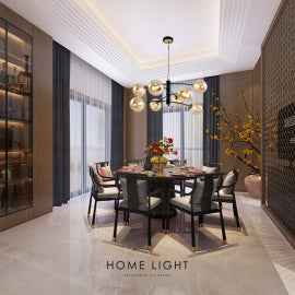 TALIA 50 LUSTER 8*G9 CRNA/BAKAR