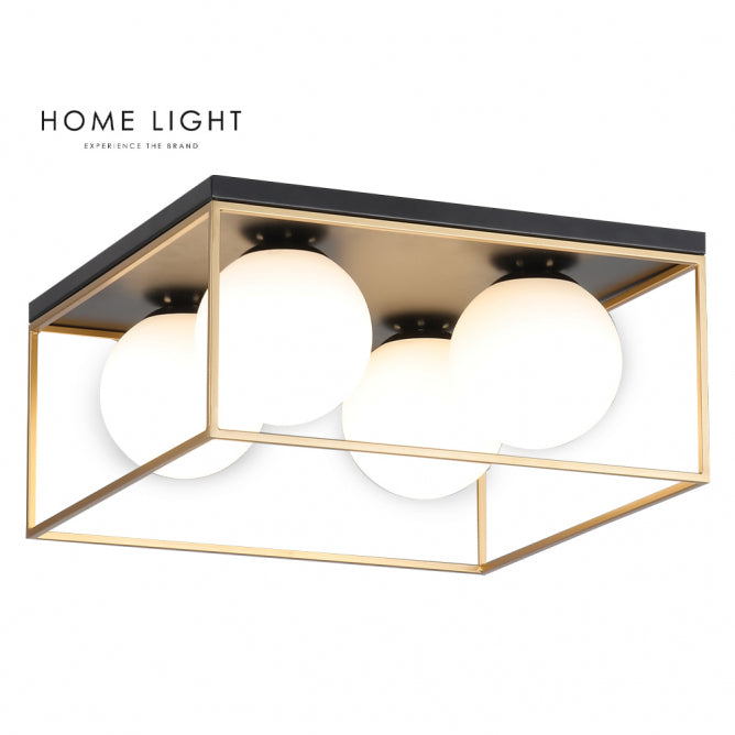 TALIA 70 PLAFONSKA SVETILJKA 4XE14 CRNA/ZLATO