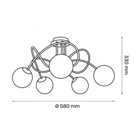 TALIA 76 LUSTER 5*G9 CRNA