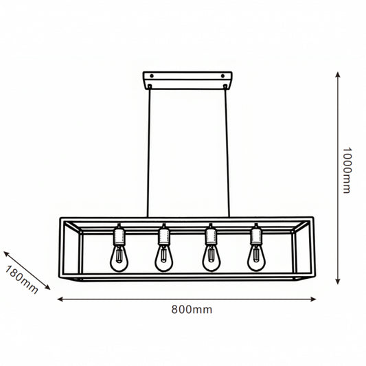 TALIA 77 LUSTER 4*E27 CRNA/ZLATO