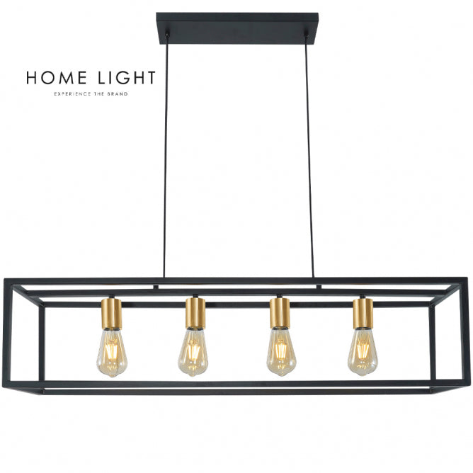 TALIA 77 LUSTER 4*E27 CRNA/ZLATO