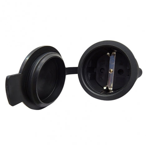 TROSTRUKA PRENOSNA PRIKLJUCNICA CRNA SA POKLOPCIMA TE 0156