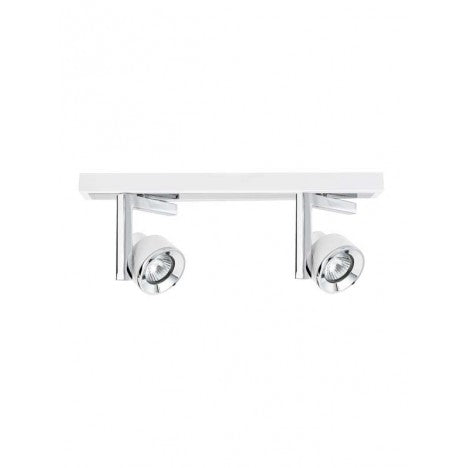 VESTA 157 SPOT 2*GU10 MAT BELA/CHROME