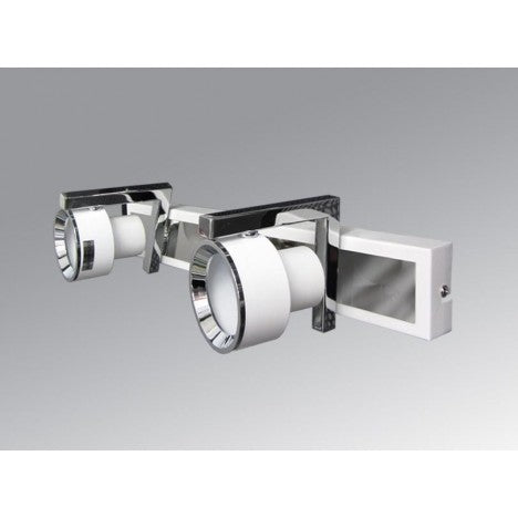 VESTA 157 SPOT 2*GU10 MAT BELA/CHROME