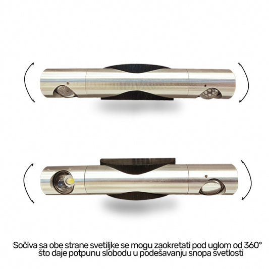 VESTA 231 ZIDNA LED 2*1W 4000K chrome/black