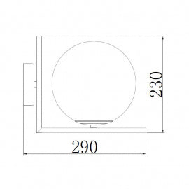 VESTA 311 ZIDNA LAMPA 1*E27 MESING