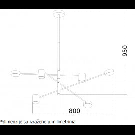 VESTA 314 LUSTER 33W 3000K CRNA