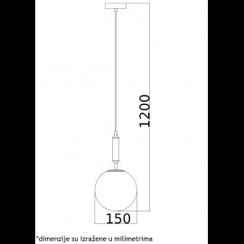 VESTA 327 VISILICA 1*E27 MESING