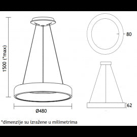 VESTA 341 VISILICA 40W 3000/4000K BELA