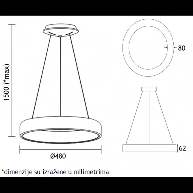 VESTA 341 VISILICA 40W 3000/4000K BELA