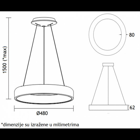 VESTA 341 VISILICA 40W 3000/4000K BELA