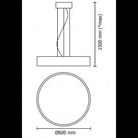 VESTA 351 VISILICA 60W 3000/4000K BELA