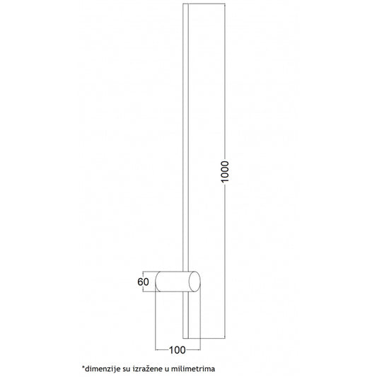 VESTA 362 ZIDNA LAMPA 14W 3000K CRNA