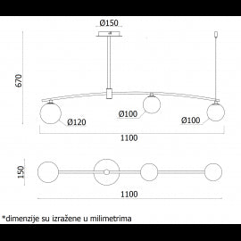 VESTA 375 LUSTER 3*G9 MESING