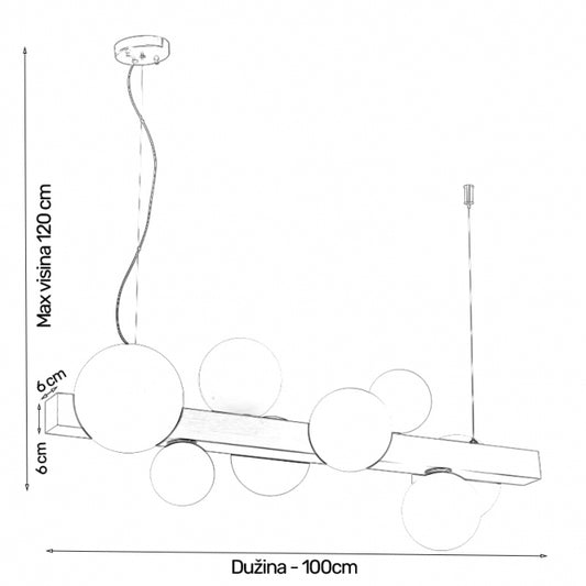 VESTA 436 VISILICA 8*G9 BRUSHED ANTIQU