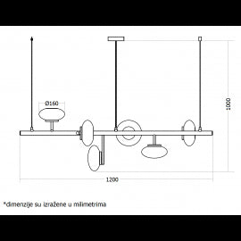 VESTA 447 LUSTER 6*G9 MESING