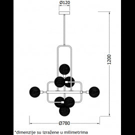 VESTA 460 VISILICA 12XG9 BRONZA/CRNA