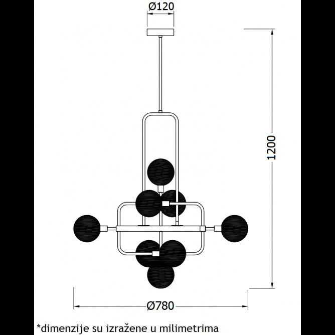 VESTA 460 VISILICA 12XG9 BRONZA/CRNA