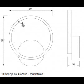 VESTA 467 ZIDNA LAMPA 10W 3000K BELA