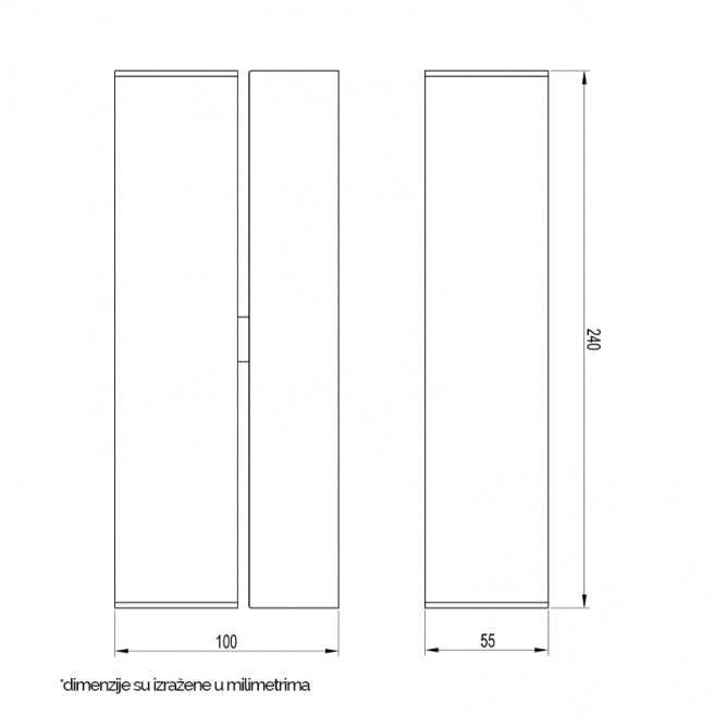 VESTA 471 ZIDNA LAMPA 8W 3000K CRNA