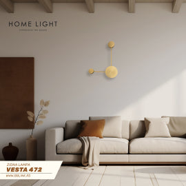 VESTA 472 ZIDNA LAMPA 8W 3000K BRUSENO ZLATO