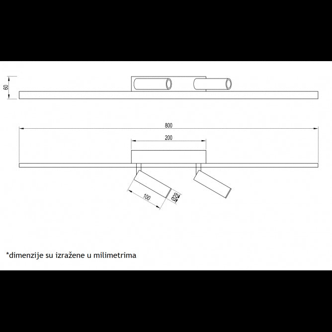 VESTA 481 PLAFONSKA SVETILJKA 22W+2*3W 3000K BELA