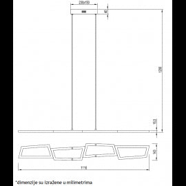 VESTA 493 LUSTER 37W 3000K CRNA