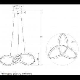 VESTA 494 LUSTER 80W 3000K BELA