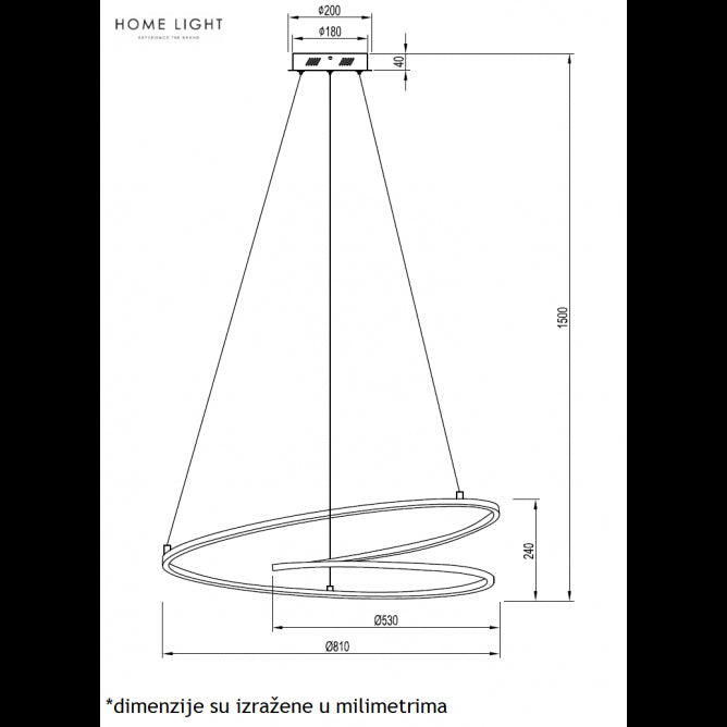 VESTA 495 LUSTER 55W 3000K MESING