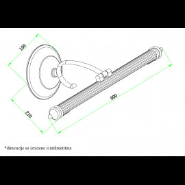 VESTA 499 ZIDNA LAMPA LED 8W 3000K BRONZA
