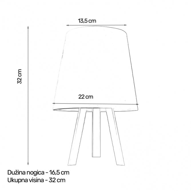 VESTA 506 STONA LAMPA 1*E27 BORDO