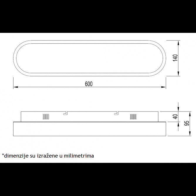 VESTA 529 PLAFONSKA SVETILJKA 24W 3000/4500/6000K TAMNO DRVO