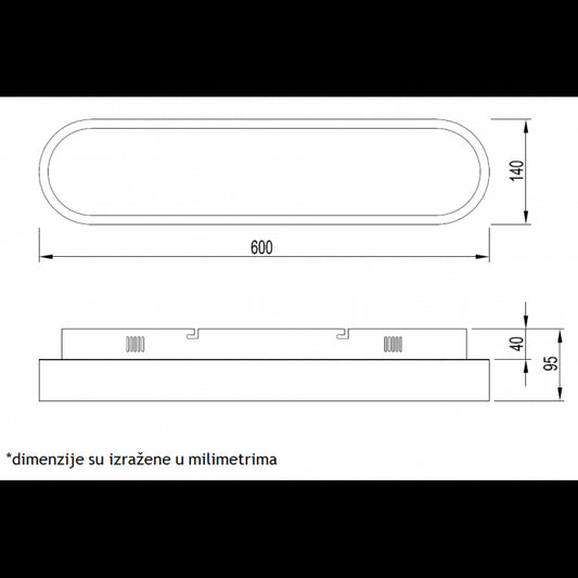 VESTA 529 PLAFONSKA SVETILJKA 24W 3000/4500/6000K TAMNO DRVO