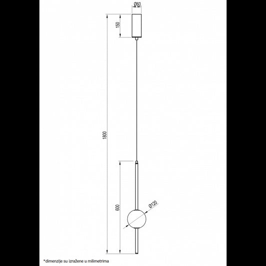 VESTA 536 VISILICA 1*G9 MESING
