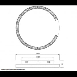 VESTA 545 PLAFONSKA SVETILJKA 28W 3000K CRNA (O 400)