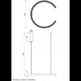 VESTA 547 VISILICA 40W 3000K BELA (O 600)