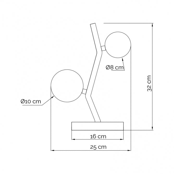VESTA 560 STONA LAMPA 2*G9 CRNA