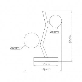 VESTA 560 STONA LAMPA 2*G9 MESING