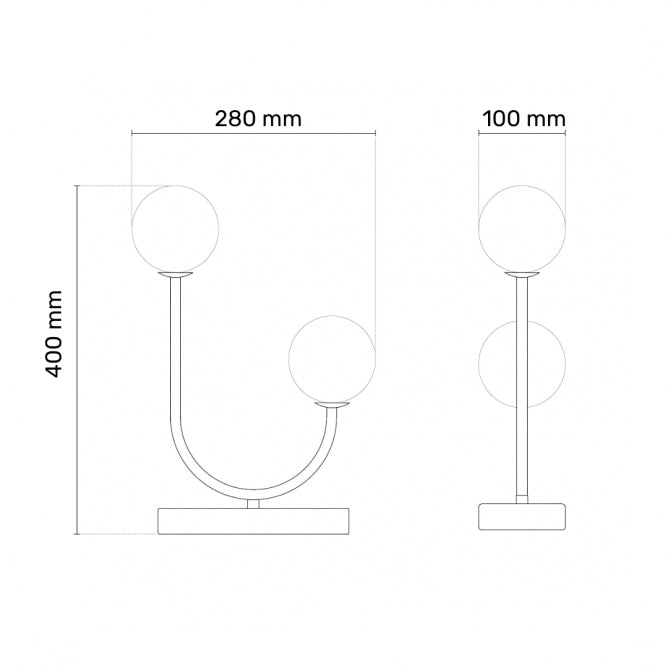 VESTA 581 STONA LAMPA 2*G9 CRNA