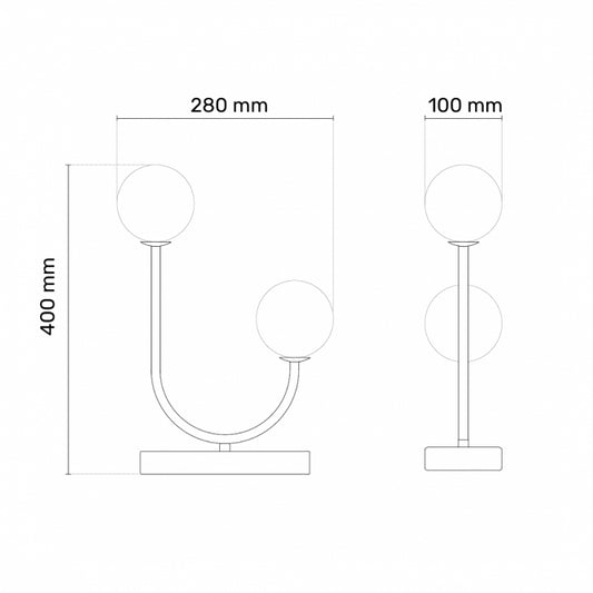VESTA 581 STONA LAMPA 2*G9 CRNA