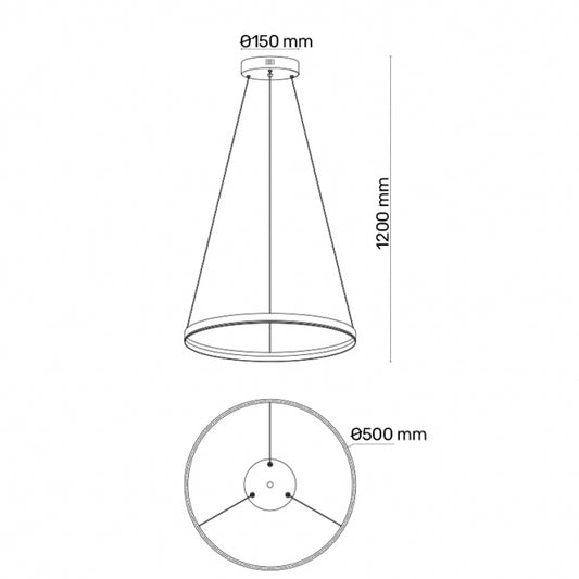 VESTA 582 VISILICA 25W 3000K CRNA/ZLATO