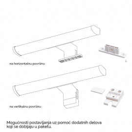VESTA 590 ZIDNA LAMPA 6W 4000K BELA