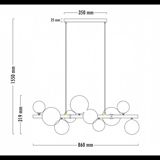 VESTA 602 VISILICA 10*G9 MESING