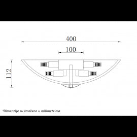 VESTA 605 PLAFONSKA SVETILJKA 6*G9 MESING