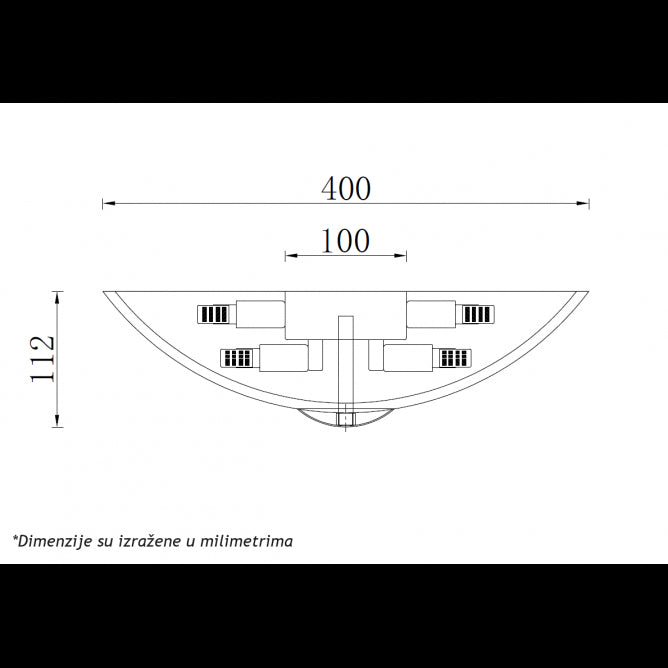 VESTA 605 PLAFONSKA SVETILJKA 6*G9 MESING