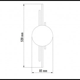 VESTA 609 ZIDNA LAMPA LED 10W 3000K CRNA