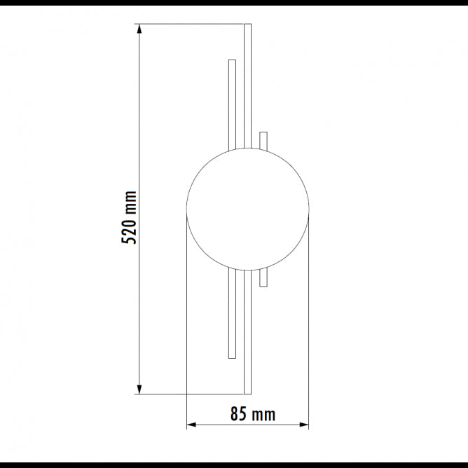 VESTA 609 ZIDNA LAMPA LED 10W 3000K CRNA